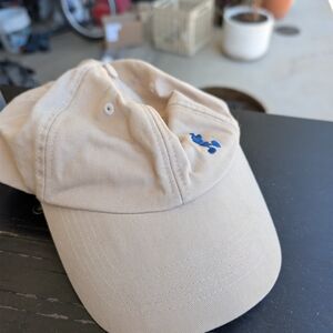 Disney Parks Tan Cotton Cap with Blue Logo Tag
